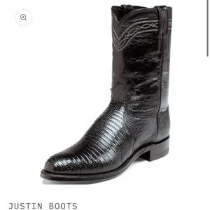 Size 6 Justin Lizard Skin Cowboy Boots